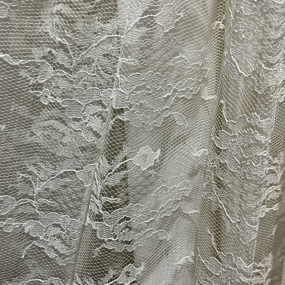 Vintage Lace Wedding Dress White Gown Formal Classic - Picture 8 of 15